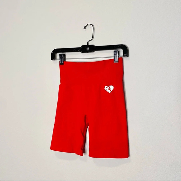 Women’s Best Power Seamless Cycling Shorts Red - Picture 5 of 9